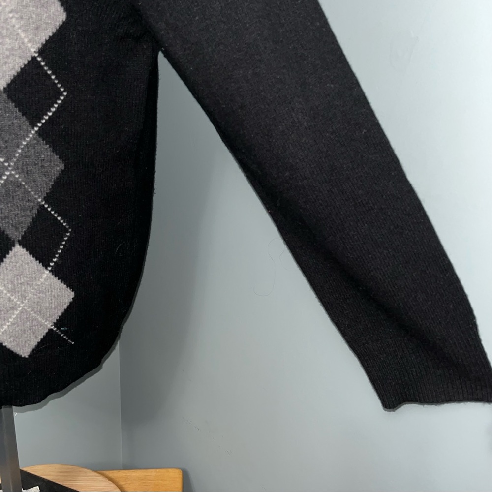 HUDSON NORTH lambswool blend dad sweater mens size Large v-neck long sleeve - Picture 3 of 9